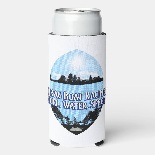 Drag Boat Racing Fuel, Wasser, Speed Bootfahren Selters Dosenkühler (Seltzer Rückseite)