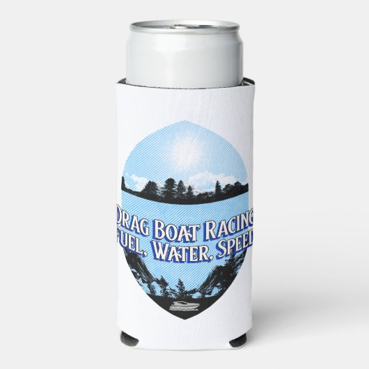 Drag Boat Racing Fuel, Wasser, Speed Bootfahren Selters Dosenkühler (Seltzer Vorderseite)