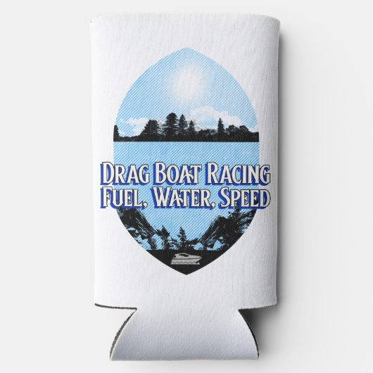 Drag Boat Racing Fuel, Wasser, Speed Bootfahren Selters Dosenkühler (Rückseite)