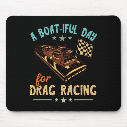 Drag-Boot-Rennen schöner Tag Boater Schnellboot Mousepad (Vorne)