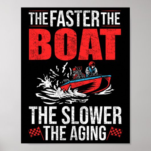 Drag-Boote-Bootsfahrer-Rennboot-Fahrer-Drag-Boa Poster (Vorne)