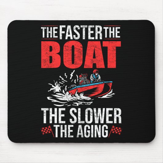 Drag-Booting-Bootfahrer-Rennfahrer-Bootfahrer-Drag Mousepad (Vorne)