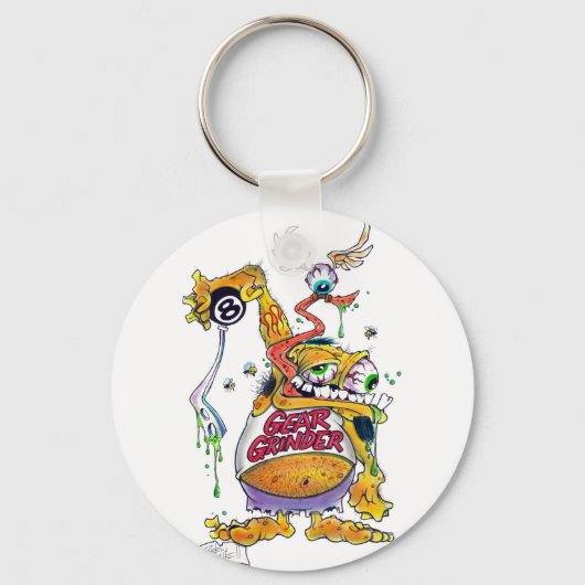 Drag Daddy stellt Gear Grinder 9000 vor Schlüsselanhänger (Vorderseite)