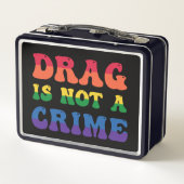 Drag ist kein Verbrecher-Lunchbox Metall Brotdose (Rückseite)