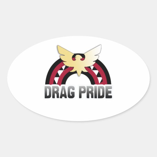 Drag Pride Ovaler Aufkleber (Vorderseite)