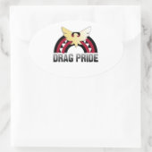 Drag Pride Ovaler Aufkleber (Tasche)