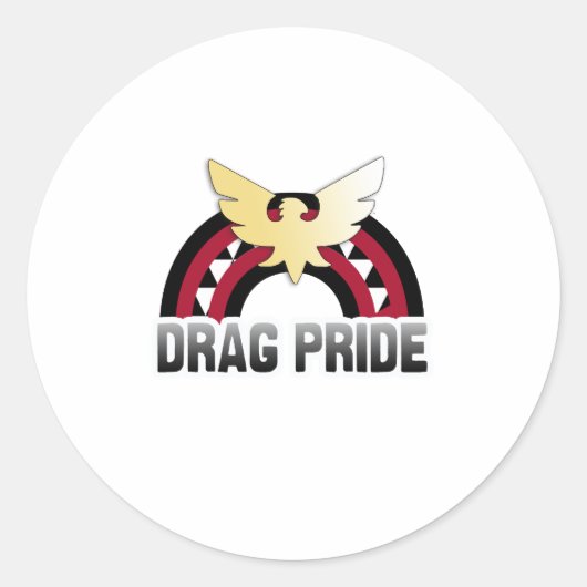 Drag Pride Runder Aufkleber (Vorderseite)