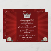 Drag Queen Custom Coronation Einladungen (Vorne/Hinten)