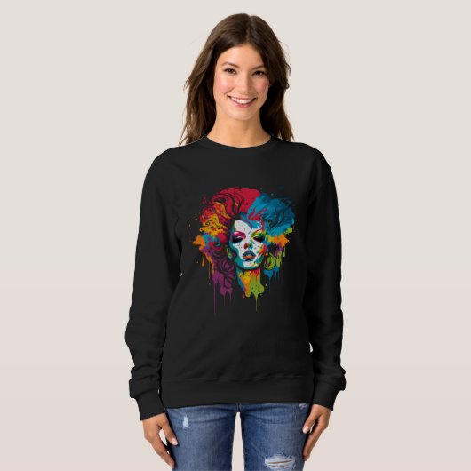Drag Queen LGBTQ Pride Rainbow Support Drag Queens Sweatshirt (Vorne ganz)