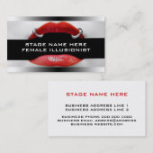 Drag Queen Piercing Red Lips Business Cards Visitenkarte (Vorne/Hinten)