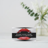 Drag Queen Piercing Red Lips Business Cards Visitenkarte (Stehend Vorderseite)