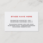 Drag Queen Piercing Red Lips Business Cards Visitenkarte (Rückseite)