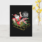 Drag Queen Santa Karte (Gelbe Blume)