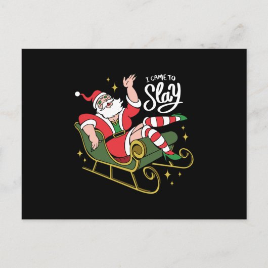 Drag Queen Santa Postkarte (Vorderseite)