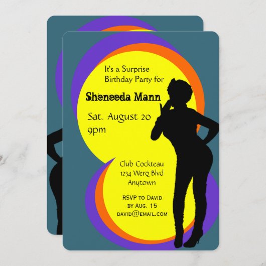 Drag Queen Surprise Party Einladungen (Vorne/Hinten)