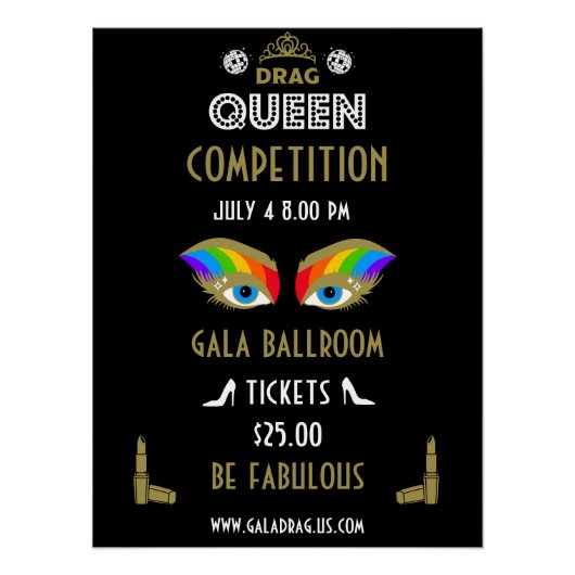 Drag Queen-Wettbewerb Poster (Vorderseite)