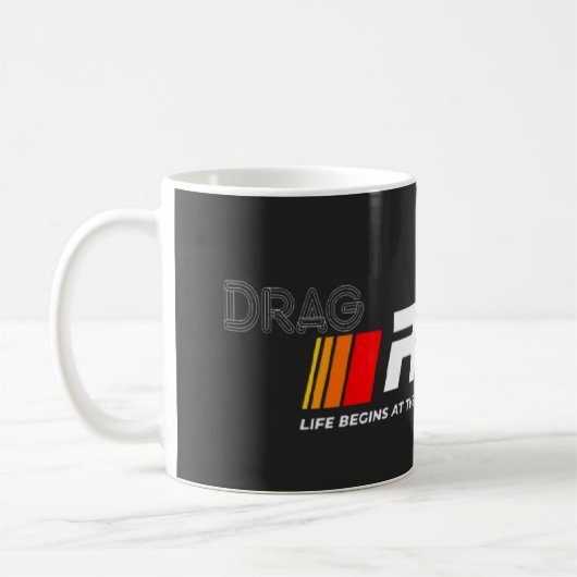 "Drag Race Car Graphic Design Kaffeetasse (Links)