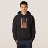Drag Racing American Flag Drag Racing Lover Hoodie (Vorne ganz)
