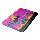 Drag-Racing Burn-Out - Drag-Racing Cars Badematte (Schrägansicht)