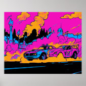 Drag-Racing Burn-Out - Drag-Racing Cars Poster (Vorne)