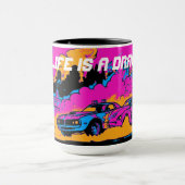 Drag-Racing Burn-Out - Drag-Racing Cars Tasse (Zentrum)