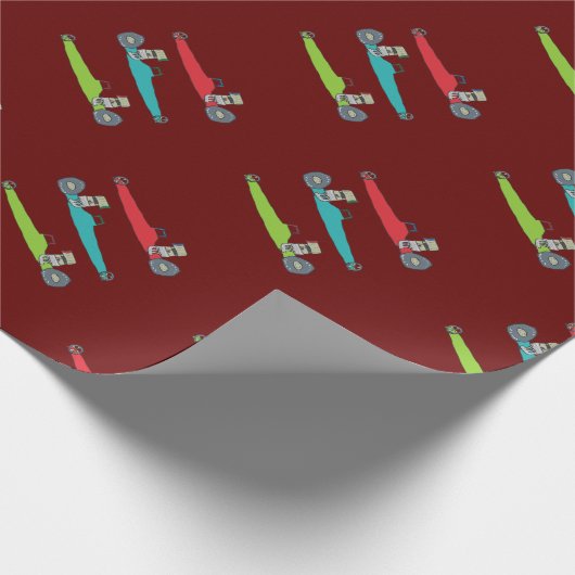 Drag Racing Geschenkpapier (Ecke)