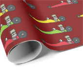 Drag Racing Geschenkpapier (Rolleneckpunkt)