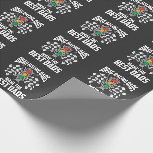 Drag Racing Mechanic Vater Dragster Daddy Racer Geschenkpapier (Ecke)