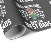 Drag Racing Mechanic Vater Dragster Daddy Racer Geschenkpapier (Rolleneckpunkt)