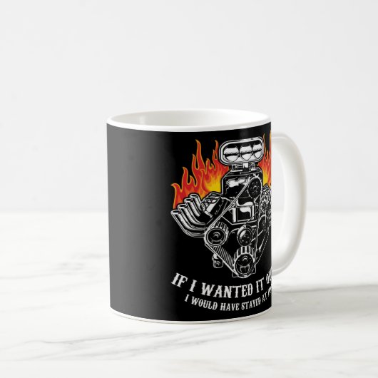 Drag Racing Motor Mechanics Motorrad Kaffeetasse (VorderseiteRechts)