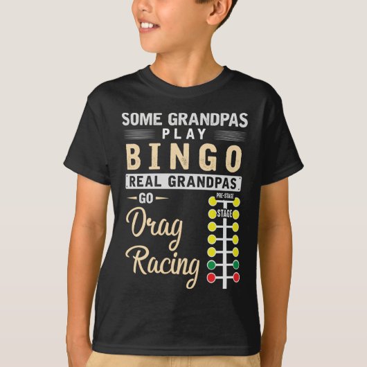 Drag Racing Opa Mechanic Dragster Großvater T-Shirt (Vorderseite)
