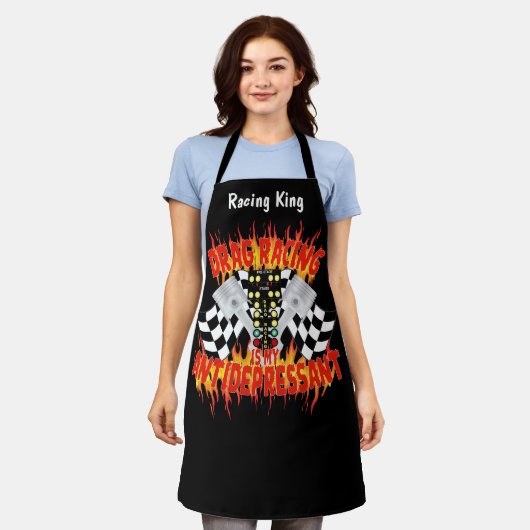Drag Racing Piston Antidepressiva Design Schürze (Getragen)