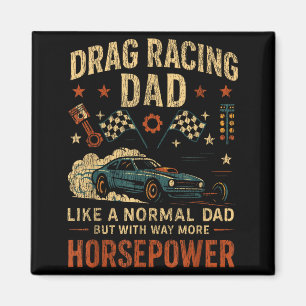 Drag Racing Rennwagen Papa Vintage Retro Drag Raci Magnet