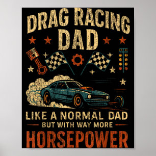 Drag Racing Rennwagen Vater Vintage Retro Drag Rac Poster
