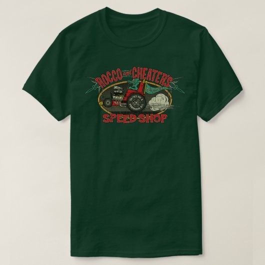 Drag Racing Rocco & Cheaters Speed Shop 1944 T-Shirt (Design vorne)