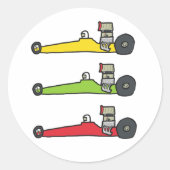 Drag Racing Runder Aufkleber (Vorderseite)