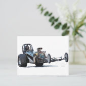 Drag Racing und Vintage Dragster Postkarte (Stehend Vorderseite)