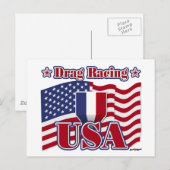 Drag Racing USA Postkarte (Vorne/Hinten)