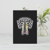 Drag Racing Weihnachtsbaum Lights Ziehen Racing T  Einladung (Stehend Vorderseite)