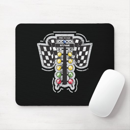 Drag Racing Weihnachtsbaum Lights Ziehen Racing T  Mousepad (Mit Mouse)