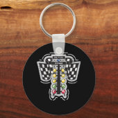 Drag Racing Weihnachtsbaum Lights Ziehen Racing T Schlüsselanhänger (Vorderseite)