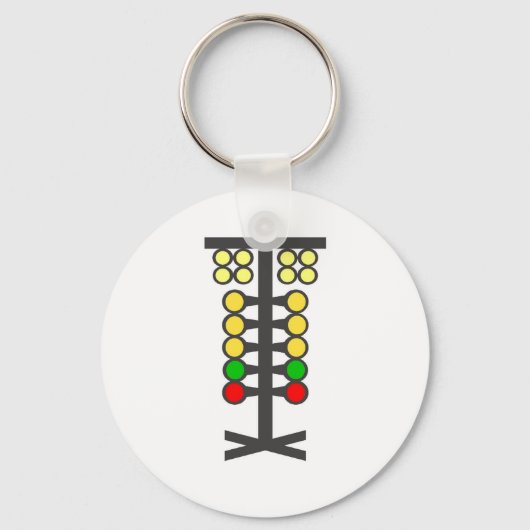 Drag Racing Weihnachtsbaum Schlüsselanhänger (Vorderseite)