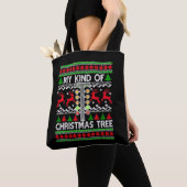 Drag Racing Weihnachtsbaum Ugly Xmas Sweater Tasche (Von Nahem)