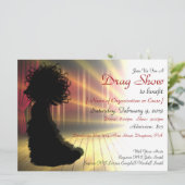 Drag Show Benfit Custom Invitations Einladung (Stehend Vorderseite)