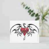 Dragão Tribal Postkarte (Stehend Vorderseite)