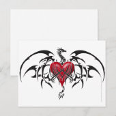 Dragão Tribal Postkarte (Vorne/Hinten)