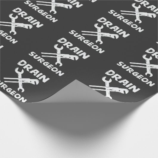 Drageon Funny Plumber Husband Geschenkpapier (Ecke)