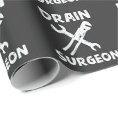 Drageon Funny Plumber Husband Geschenkpapier (Rolleneckpunkt)