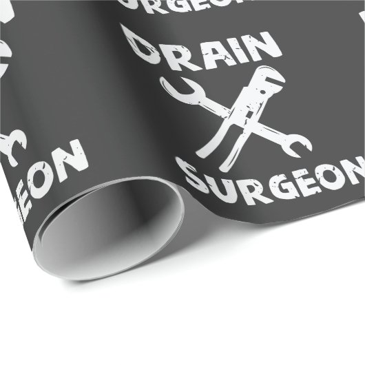 Drageon Funny Plumber Husband Geschenkpapier (Rolleneckpunkt)