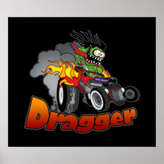 "Dragger" Frisierte Auto Art Poster